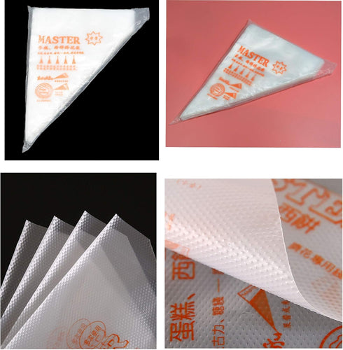 Piping Pastry Bag Pack of 100, Plastic Disposable Cream Pastry Bag for Cake Icing and Decorating
