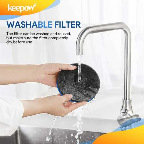 3 Pack, #12141 KEEPOW Febreze Vacuum Filter Compatible with Bissell Cleanview & PowerGlide Pet Vacuum, Part