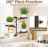 3 2 LASZOLA Rotating Plant Hangers Shelves Wall Mounted Indoor, Tier Metal Window Plant Hanging Holders, Morden