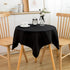 2 Pack 36X36 Inch Small Square Table Cloth Black Washable Fabric Tablecloth Polyester Solid Table Cover for Night Stand
