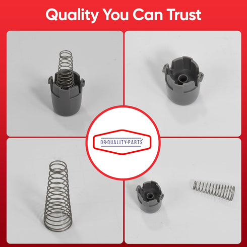 IMPROVED Washer Magnetic Door Plunger + Spring Replacement Part by DR Quality Parts for LG, Kenmore Washing Machines