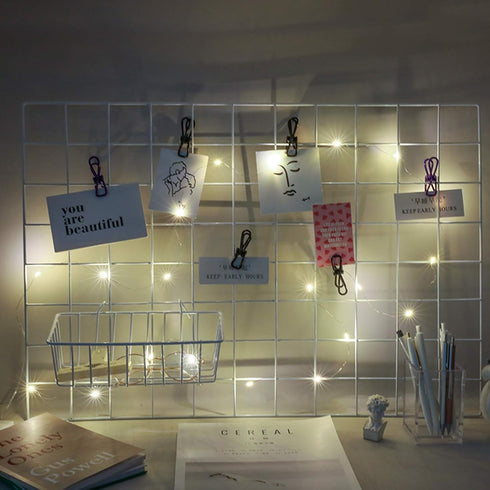 GBYAN Wall Grid Panel Accessories, Wire Grid Baskets Shelf Organizer for Wire Board, White