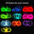 MaxLax EL Wire Orange, 9.8ft/3m Portable Battery Pack Neon Light Strip, 360° Cuttable Glowing Rope Lights for Parties