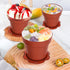 20 Pack 6.7 oz DOITOOL Flower Pot Dessert Cups with Lids and Spoons, Mini Plastic Chocolate Pudding Cups, Cute Mini