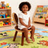 XXYOUPIN 1-4 Design1pack/Brown Bunny Chair for Kids Years, Wooden Base with Removable Cushion,Anti-Tip Toddler