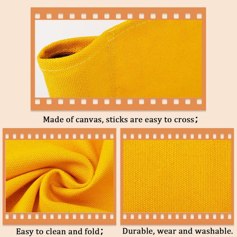 21~16x8~21" GORGECRAFT Director Chair Canvas Replacement Gold Movie Chair Covers Kit Polyester Cloth Seat and Back