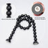 NICEEC 2 Pack Wood Bead Curtain Tiebacks Boho Farmhouse Decor Drape Tie Backs Strong Magnetic Natural Wooden Beaded Curtain Holdbacks for Home & Office Outdoor Window Draperies (Black)