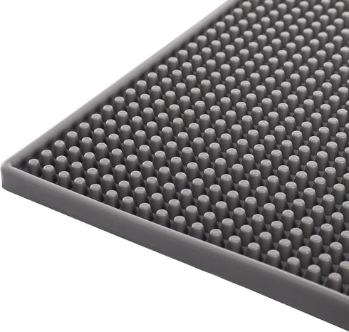 Tebery 3 Pack Rubber Bar Mat 18 x 12, Thick Non-Slip Durable Grey Service Mat for Coffee, Bars, Restaurants
