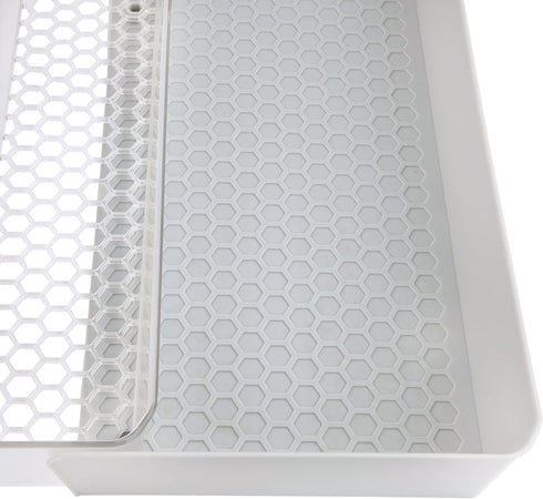 Spectrum Diversified Hexa Expandable Divided Drawer Organizer Tray for Kitchen Cutlery, 13 x 16, Clear