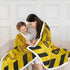 Erosebridal Excavators Flannel Blanket Equipment Trucks Sherpa Blanket Construction Tractor Throw Blanket, Yellow
