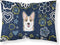 Caroline's Treasures BB5104PILLOWCASE Standard Pillowcase, Blue Flowers Sable Corgi Fabric, Lightweight Easy Care