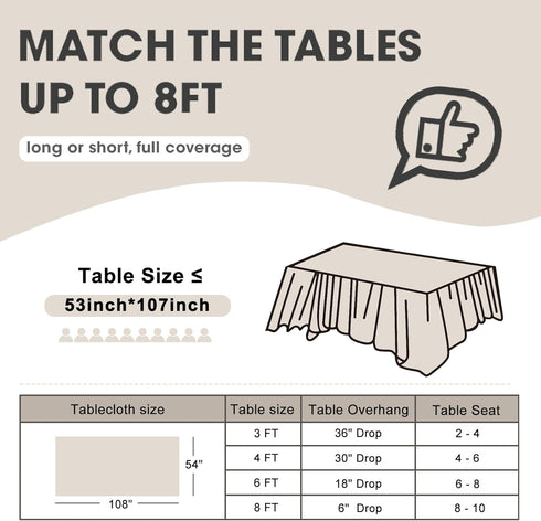 D&Z Disposable Plastic Table Cloth, 12 Pack Red Rectangle Tablecloth, 54 x 108 Inch for Party, Picnic