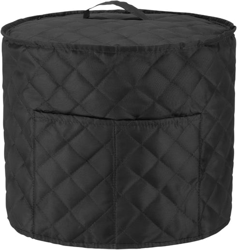 Luxja Dust Cover for 8 Quart Instant Pot, Cloth Cover with Pockets, Black Quilted Fabric