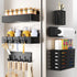Magnetic Spice Rack for Refrigerator,6 Pack Magnetic Shelf,Fridge Magnet Organizer with Paper