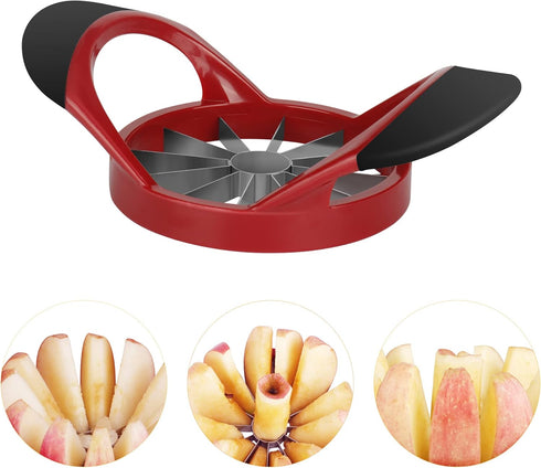 4.72 Inch 12 Supercenter Apple Cutter, Apple Corer and Slicer - Stainless Steel Apple Corer - Apple Slicer Tool