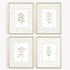Pennclys Nursery Girl Floral Wall Art Wildflower Baby Room Canvas Wall Decor Pink