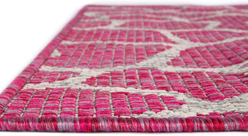 Unique Loom Outdoor Safari Collection Area Rug - Giraffe Design (2' x 3' Rectangle, Magenta/Ivory)