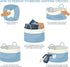Set 3 15x9x10 OrganiHaus of Pastel Rainbow Baskets - Colorful Woven Storage Baskets for Playroom, Nursery & Classroom