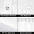 Barossa Design Frosted Shower Curtain Liner with 6 Magnets, Waterproof PEVA for Bath Tub, 72" x 72" Standard Size