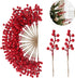 Kanxinr 50Pack Christmas Tree Decorations Artificial Berry Stems Red Berry Picks for Xmas Winter Holiday Home