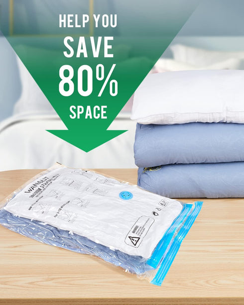 Vacuum Storage Bags with Electric Pump, 10 Pack Medium Size (28"x 18"), Reusable Compression Space Saving