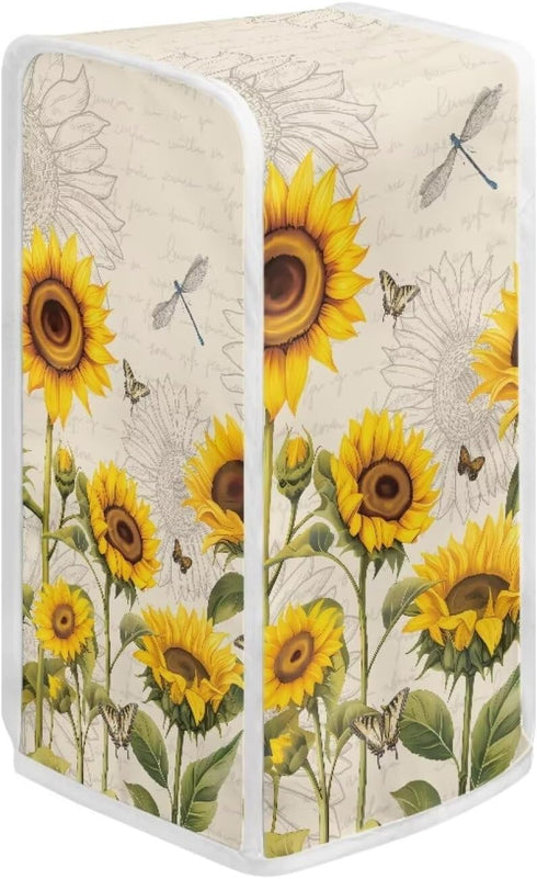 Can Opener Cover Kitchen Electric Appliance Cover Stain Resistant Machine Washable Oil-Proof for Housewarming Home Kitchen Decoration Gift for Wife, Sunflower Dragonfly Retro by NETILGEN