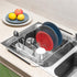 SANNO Utensil Drying Rack, Plastic Silverware Storage Holder for Dish Rack Over Sink, Chopsticks/Spoon/Fork/Knife