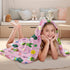 JOPJOLIW 30" 50", Cactus Hooded Towel for Kids x Cute Dancing Cactus Print Blanket, Soft Flannel Blanket Wearable Bath