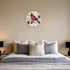 KiuLoam Winter Bird Round Wall Clock, Silent Non-Ticking Battery Operated Easy to Read for Home Office Decorative Clock