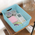6-pack Plastic Weave Storage Basket, Small Basket, 10" x 7.48" x 4.13" in Blue and White