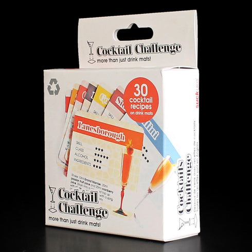 SUCK UK Cocktail Recipe Drink Mats