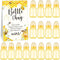 TrelaCo Bottle Chug Baby Shower Game Sign, 20 Pcs Baby Bottles Shower Favor Set for Gender Reveal Party