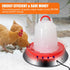 15" 5 Large Chicken Water Heater Base, Metal Heated Chicken Waterer Gallon, Freeze Proof Chickens Coop Winter Deicer