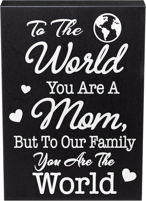 Mom Gift Sign, Handmade Wooden Quote Plaque for Mother's Day, Birthday, Christmas, Wall or Tabletop Decor