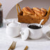 TkoYuHm 7oz Farmhouse White Ceramic Sugar Bowl with Lid and Spoon Salt Container Jar for Coffee Table Porcelain