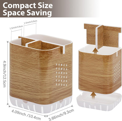 Boperzi Toothbrush Holders for Bathrooms, Detachable Anti-Slip Organizer for Kids, Toothpaste Holder Caddy