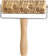 Mrs. Anderson’s Baking Mini Embossing Rolling Pin, Floral Scroll Design, Poplar Wood & Chrome-Plated Iron