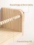Set 3 Maxpeuvon Nursery Floating Shelves for Wall, of Book Shelves Natural Wood Wall Mounted Organizer with Towel Bar
