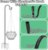 35.5lnch Hanging Chicken Feeder, Foldable Chicken Vegetable Fruits Feeder with Shepherds Hook, Poultry Feeding Holder