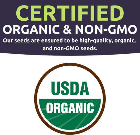 Pack 4 Packs 2026 Organic Mustard Green Seeds Variety - Individual - Season - Mizuna, Pizzo, Bekana, and Red Giant!