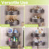 1Pack) Corner Shower Caddy Suction Cup,Shower Shelves with Hooks,No Drilling Powerful Suction Bathroom Organizers