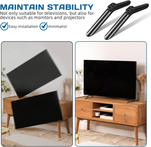 DOITOOL 40 Inch, Universal TV Legs with Screws, TV Stand Base for Smart TV TV Stand Legs Replacement, Easy Installation
