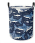 Collapsible Laundry Hamper - Whale Shark Laundry Basket with Handles for Household, Bedroom, Bathroom, College Dorms