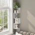 Furinno Rossi 5-Tier Floating Corner Shelf for Wall, Corner Zigzag Shelf Wall