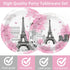 Paris Eiffel Tower Plates and Napkins - Parisian Party Disposable Paper Tableware Bundle for 24 Guests