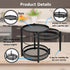 3 Countertop IBERG Tier Spice Organizer with Rotating Middle Tier, Space Saving Kitchen Rack, Metal Pantry Organizer
