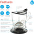 GROSCHE Aberdeen Tea Infuser Teapot & Smart Tea Maker, BPA-Free, Drip-Free Design, 17.7 oz - 525 ml, Black