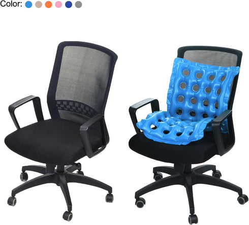 PATIKIL Inflatable Seat Cushion, 2 Pack Portable Air Chair Cushions for Home Wheelchairs Office Chairs, Blue