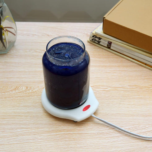 Home&Office Electric Mug Warmer for Coffee/Tea/Cocoa/Soup, Gift for Winter, 1pcs (White and Black, CFW001-White)
