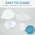 7 AROMA Overly Easy Egg Cooker, Steamer, and Electric Egg Poacher | XL Capacity Egg Steamer Fits Eggs